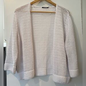 Olsen women’s open-front linen blend knit cardigan new without tags size M